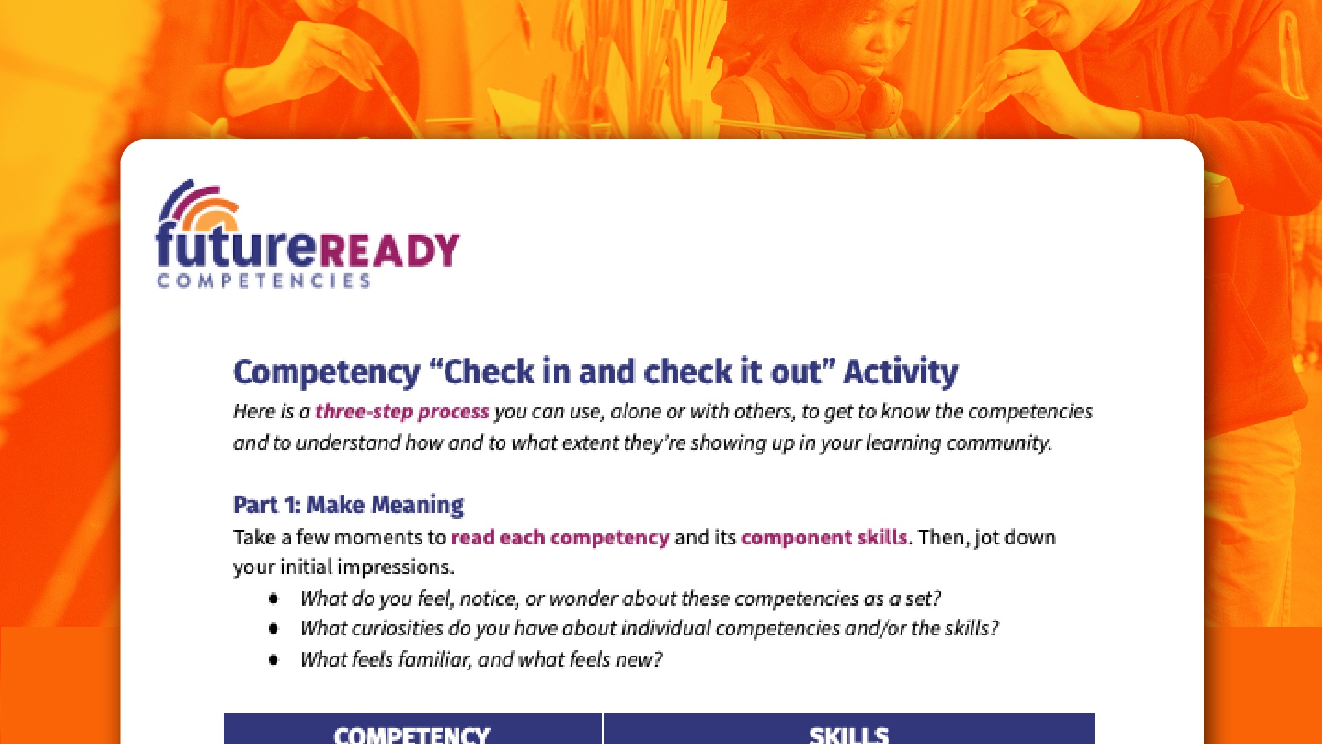 Future9 Check in & Check it out Activity